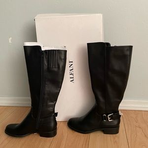Brand new Alfani riding black boots